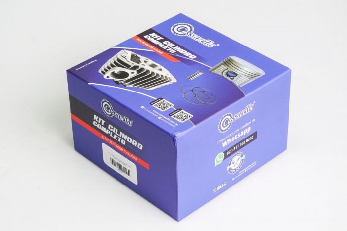 KIT CILINDRO COMPLETO CON PISTON CASSARELLA CB160F|X-BLADE 57.3MM NEGRO (490C)