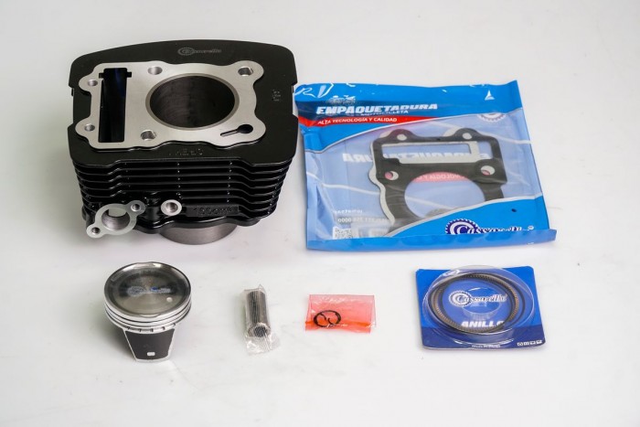 KIT CILINDRO COMPLETO CON PISTON CASSARELLA GIXXER150 56MM (490C)