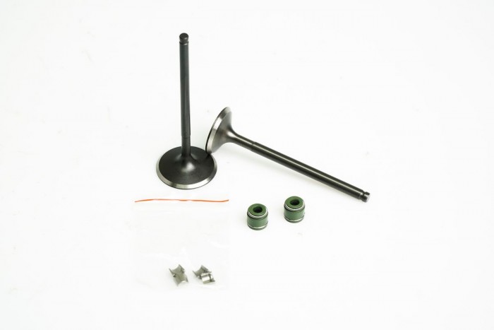 VALVULAS KIT ADMISION Y ESCAPE CON SELLOS CASSARELLA + KTM DUKE200 (372-JAP)