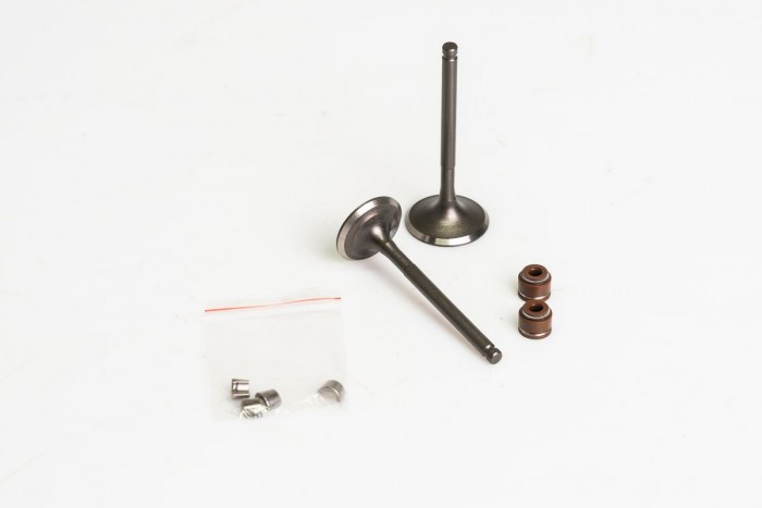 VALVULAS KIT ADMISION Y ESCAPE CON SELLOS CASSARELLA + HERO IGNITOR125 (372-JAP)