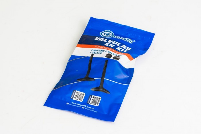 VALVULAS KIT ADMISION Y ESCAPE CON SELLOS CASSARELLA + AK125 FLEX (372-JAP)