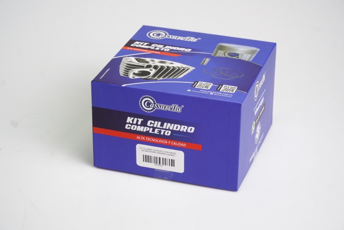 KIT CILINDRO COMPLETO CON PISTON CASSARELLA CB190R BULON 14MM PISTON 61MM NEGRO (490C)