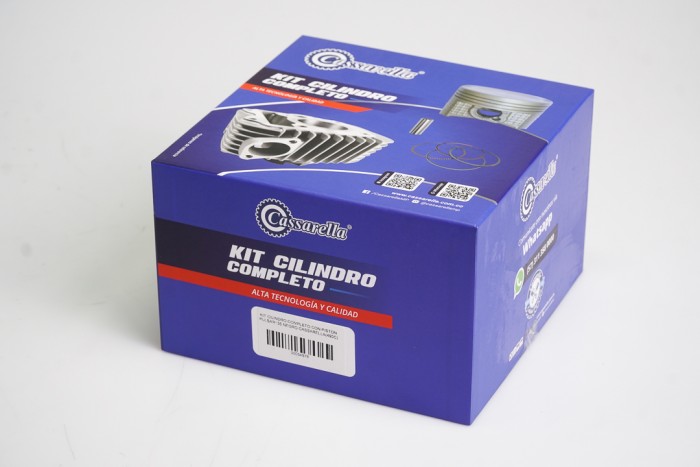 KIT CILINDRO COMPLETO CON PISTON CASSARELLA PULSAR135/LS-R-PRO-GP-SPEED-BSIV BULON 14MM PISTON 54MM NEGRO (490C)