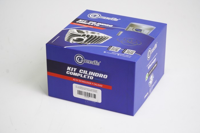 KIT CILINDRO COMPLETO CON PISTON CASSARELLA PULSAR200 BULON 17MM PISTON 67MM NEGRO (490C)