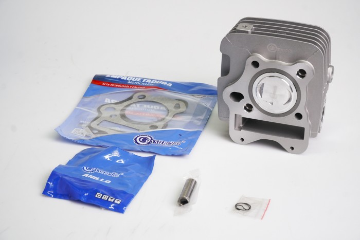 KIT CILINDRO COMPLETO CON PISTON CASSARELLA FD115 VIVAX BULON 14MM PISTON 53,5MM PLATA