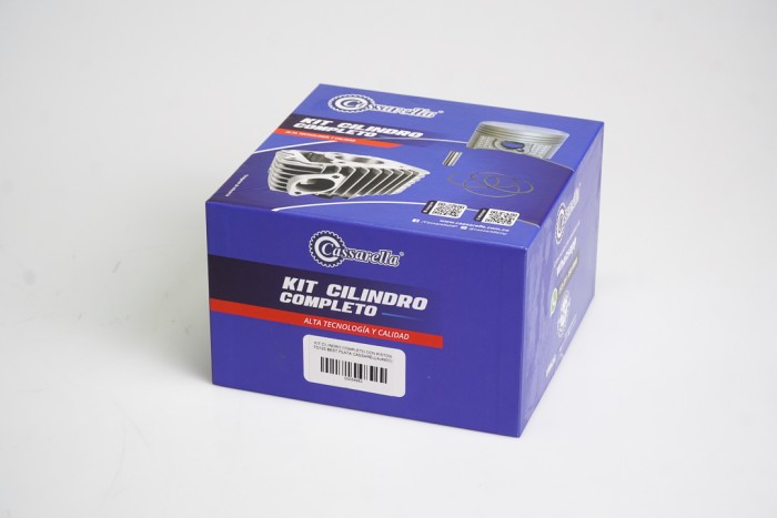 KIT CILINDRO COMPLETO CON PISTON CASSARELLA FD125 BEST BULON 14 PISTON 53,5MM PLATA (490C)