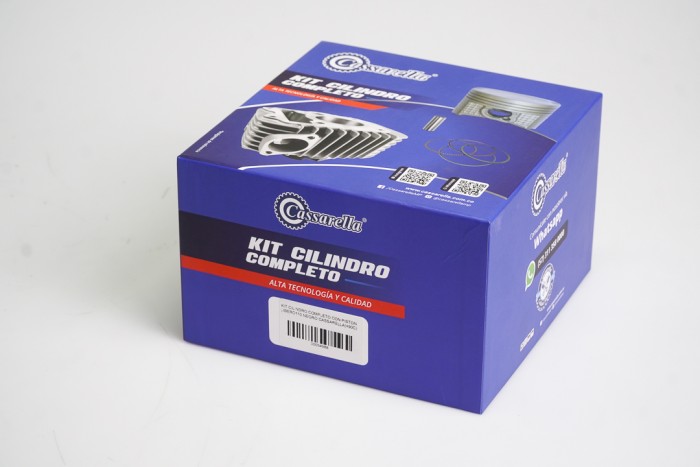 KIT CILINDRO COMPLETO CON PISTON CASSARELLA LIBERO110 BULON 13MM PISTON 49MM NEGRO (490C)