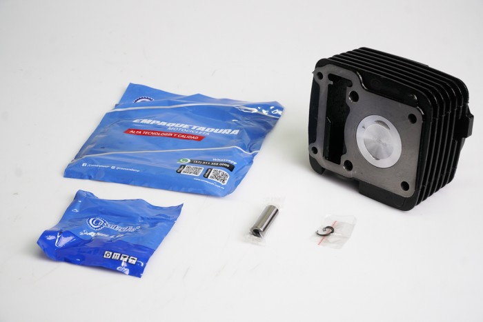 KIT CILINDRO COMPLETO CON PISTON CASSARELLA LIBERO110 BULON 13MM PISTON 49MM NEGRO (490C)