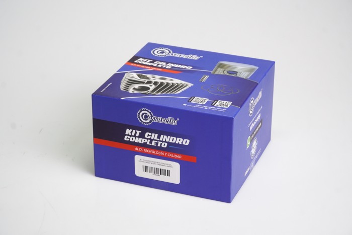 KIT CILINDRO COMPLETO CON PISTON CASSARELLA DISCOVER125-THIN BULON 17MM PISTON 57MM NEGRO (490C)