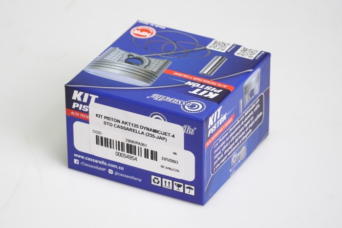 KIT PISTON CASSARELLA AKT125 DYNAMIC/JET-4  STD (235-JAP)