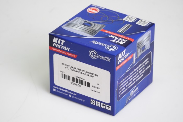 KIT PISTON CASSARELLA AKT150 EVO/NE/R3/TTR  STD (235-JAP)
