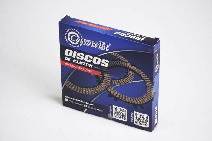DISCOS CLUTCH CASSARELLA FZ16/XR250/YBR125DX/YZFR15-MOD.2015/SZR150-160 JUEGO*5 (165-JAP)