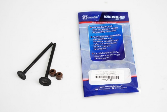 VALVULAS KIT ADMISION Y ESCAPE CON SELLOS CASSARELLA + N-MAX|MT15|AEROX(372-JAP)