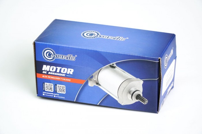 MOTOR DE ARRANQUE CASSARELLA PLATINO110/PLATINO125DRL/BOXERCT100/KS/ES/BOXERCT125/PULSAR125NS  (606)
