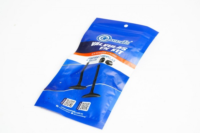 VALVULAS KIT ADMISION Y ESCAPE CON SELLOS CASSARELLA + HAYATE110 (372-JAP)