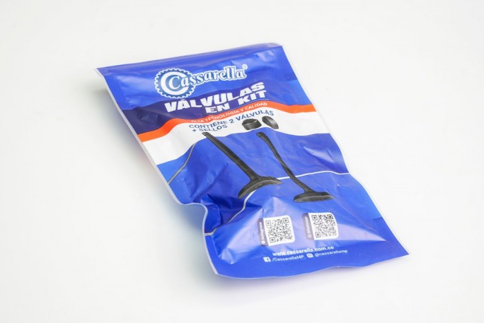 VALVULAS KIT ADMISION Y ESCAPE CON SELLOS CASSARELLA + CBF125/XR125 BRIO/MRX125 (372-JAP)