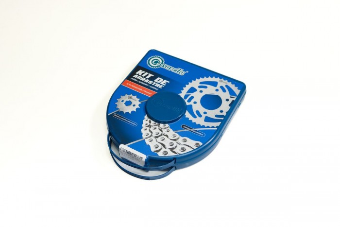 KIT CAJA CADENA - AKT 250 R 6 HUECOS (PT42C-PD13C-520-H-110C) DORADA CASSARELLA