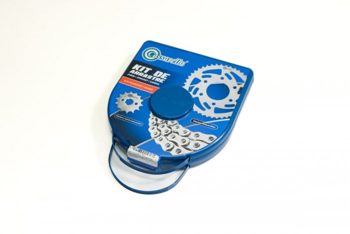 KIT CAJA CADENA - PULSAR NS 160 FI UG 6 HUECOS (PT46C-PD14C-428-H-138-C) DORADA O´RING CASSARELLA