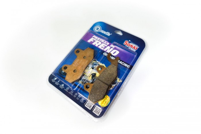 PASTILLA FRENO CASSARELLA & SONAI CERAMICA DEL..AKT CR5 200/CR4 125/CR5 180/BENELLI-TNT150I-180S/BET&WIND250/APACHE180/CBF125/NITRO125-151 TRAS MRX150/AGILITY125-150