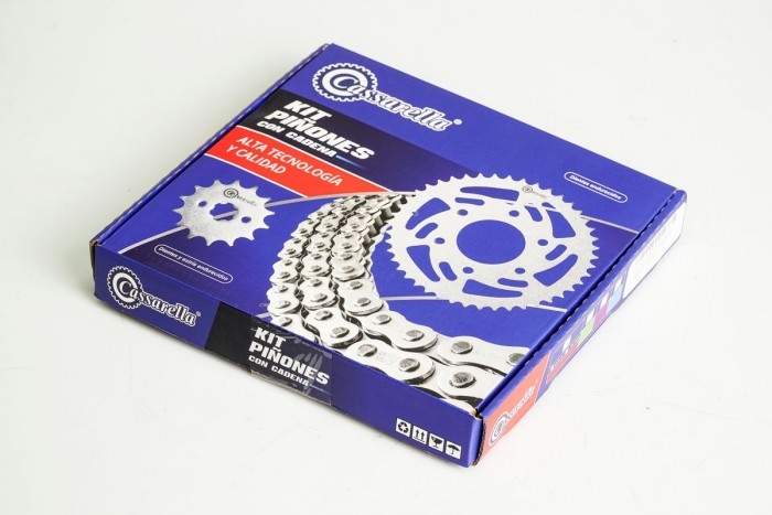 KIT CAJA CADENA - AVENGER 220 6 HUECOS (PT38C-PD14C-520-H-110-C) DORADA CASSARELLA