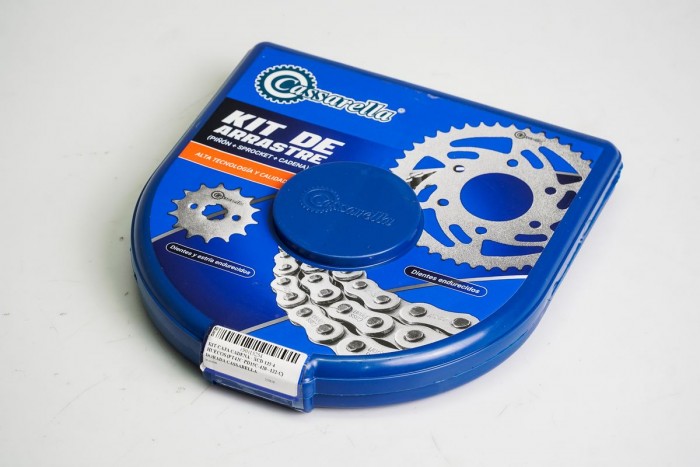 KIT CAJA CADENA - XCD 125 4 HUECOS (PT42C-PD15C-420--122-C) DORADA CASSARELLA