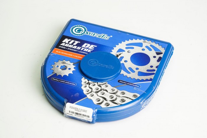 KIT CAJA CADENA - AX 100 4 HUECOS (PT42C-PD14C-428-H-112-C) DORADA CASSARELLA