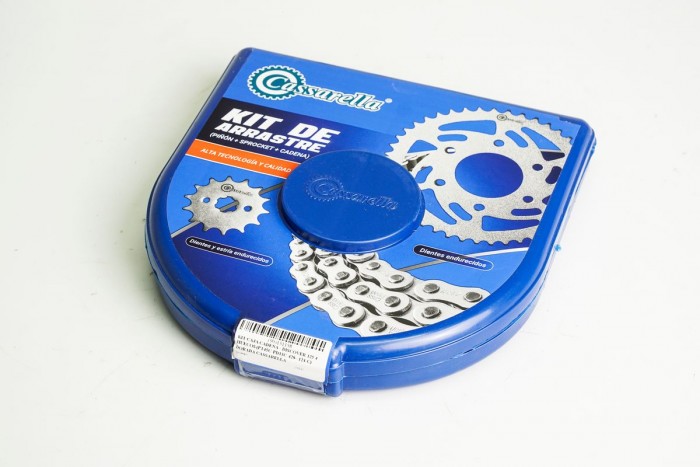 KIT CAJA CADENA - DISCOVER 125 4 HUECOS (PT45C-PD13C-428--124-C) DORADA CASSARELLA