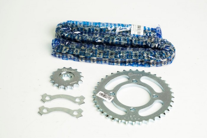 KIT CAJA CADENA - AKT KOMFORT 115 4 HUECOS (PT37C-PD15C-428-H-106-C) NIQUELADA CASSARELLA