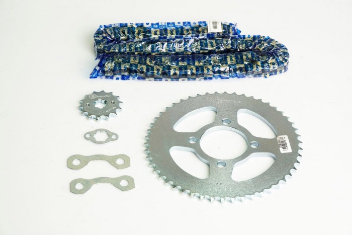 KIT CAJA CADENA - XTZ 125 4 HUECOS (PT50C-PD14C-428-H-124-C) DORADA CASSARELLA