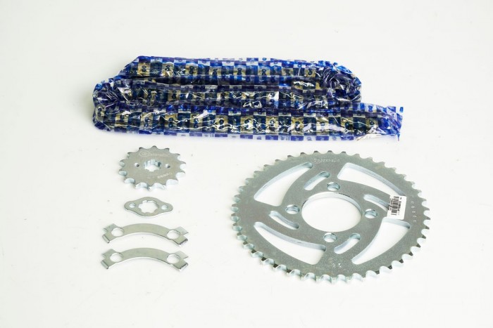 KIT CAJA CADENA - BOXER PLATINO 110 4 HUECOS (PT42C-PD14C-420--120C) NIQUELADA CASSARELLA