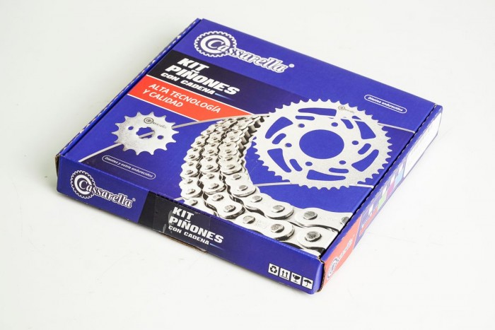 KIT CAJA CADENA - PULSAR UG 180 4 HUECOS (PT39C-PD13C-520-H-104-C) DORADA  CASSARELLA