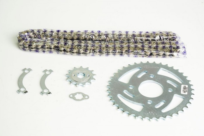 KIT CAJA CADENA - PULSAR UG 180 4 HUECOS (PT39C-PD13C-520-H-104-C) DORADA  CASSARELLA