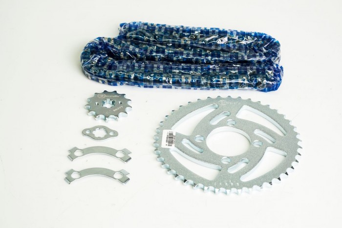 KIT CAJA CADENA - BOXER CT 100 HUECOS (PT42C-PD13C-428-H-122-C) NIQUELADA CASSARELLA