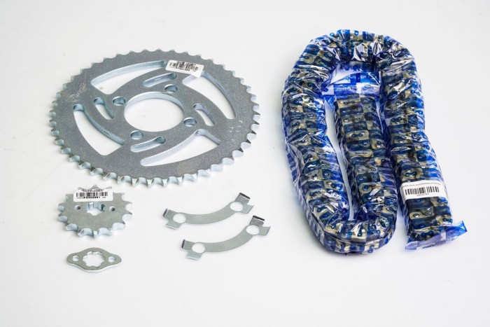 KIT CAJA CADENA - BOXER CT 100 HUECOS (PT44C-PD14C-428H-124-C) DORADA CASSARELLA