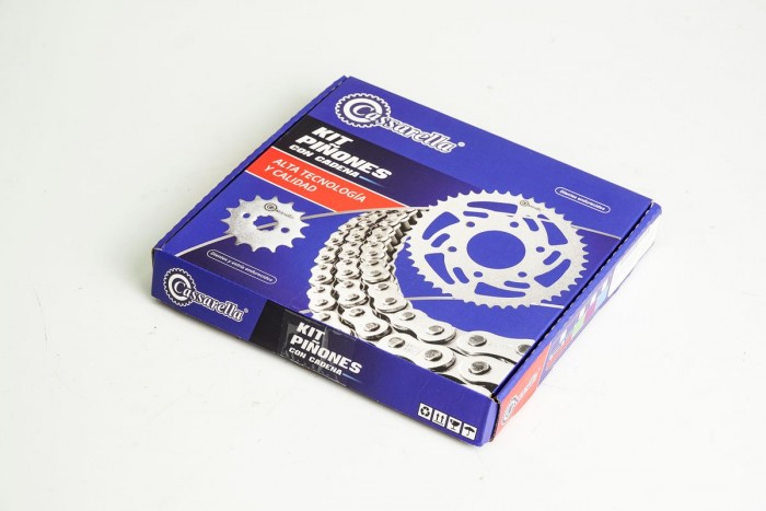 KIT CAJA CADENA - PULSAR 200 4 HUECOS (PT38C-PD14C-520-H-110-C) NIQUELADA CASSARELLA