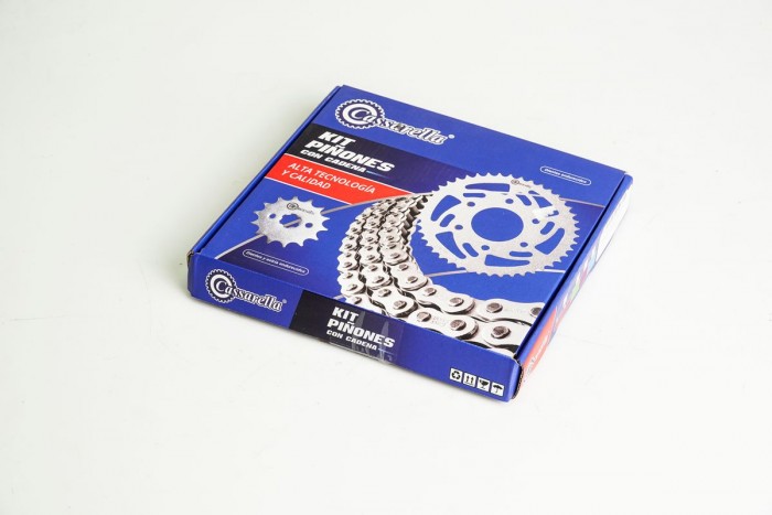 KIT CAJA CADENA - PULSAR GT 180 4 HUECOS (PT39C-PD13C-520-H-104-C) DORADA CASSARELLA