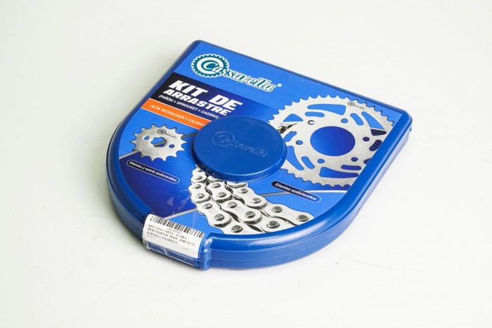 KIT CAJA CADENA - AX 100 4 HUECOS (PT42C-PD13C-428H-112-C) DORADA CASSARELLA