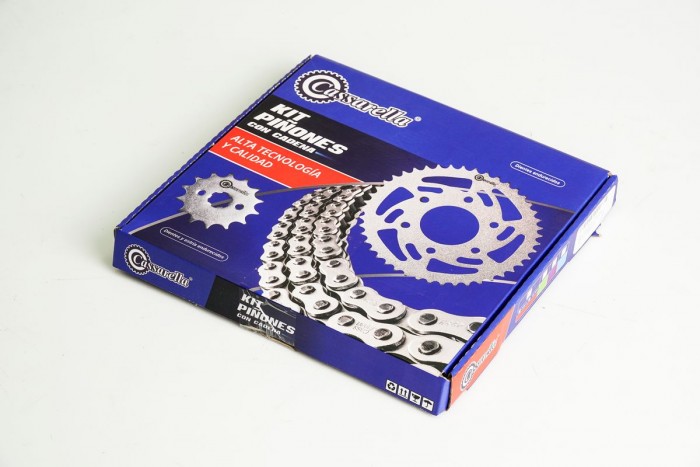 KIT CAJA CADENA - DUKE 200 6 HUECOS (PT45C-PD14C-520-H-120-C) DORADA CASSARELLA