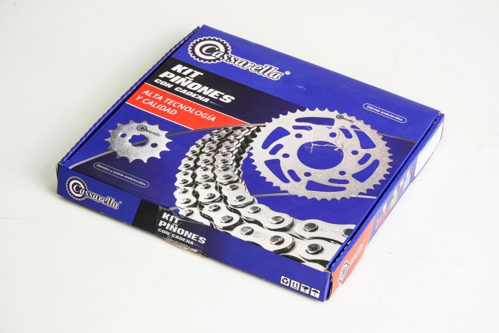 KIT CAJA CADENA - XT TENERE 600 4 HUECOS (PT45C-PD15C-520-H-120-C) DORADA CASSARELLA