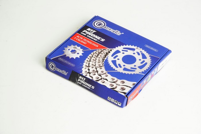 KIT CAJA CADENA - AKT TTX 180 6 HUECOS (PT40C-PD13C-520-H-110-C) DORADA CASSARELLA