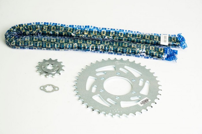 KIT CAJA CADENA - AKT TTX 180 6 HUECOS (PT40C-PD13C-520-H-110-C) DORADA CASSARELLA