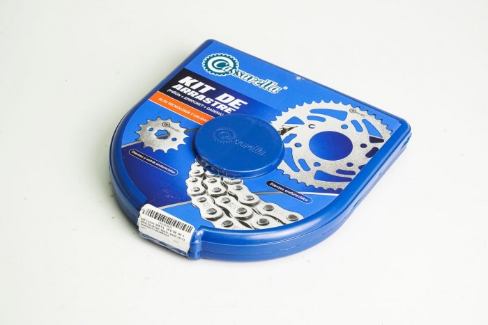 KIT CAJA CADENA - APACHE 160  4 HUECOS (PT44C-PD13C-428-H-132-C) DORADA CASSARELLA