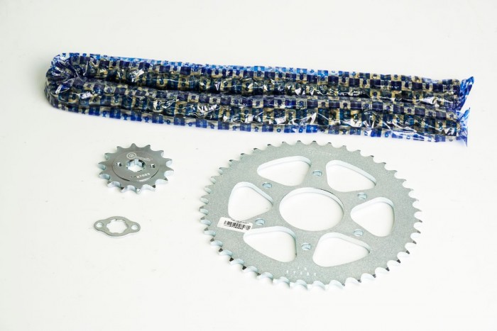 KIT CAJA CADENA - DUKE 200 6 HUECOS (PT42C-PD14C-520-H-120-C) DORADA CASSARELLA