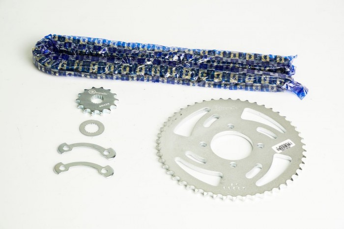 KIT CAJA CADENA - GN 125 4 HUECOS (PT50C-PD14C-428-H-132-C) DORADA CASSARELLA