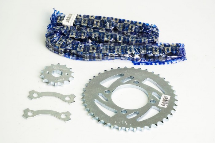 KIT CAJA CADENA - CR4 125 4 HUECOS (PT40 C-PD14 C- 428 --120-C) NIQUELADA CASSARELLA