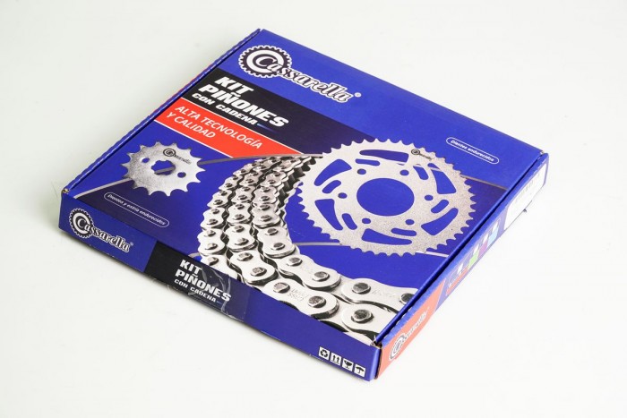 KIT CAJA CADENA - Z 250 6 HUECOS (PT46C-PD14C-520-H-110-C) DORADA CASSARELLA