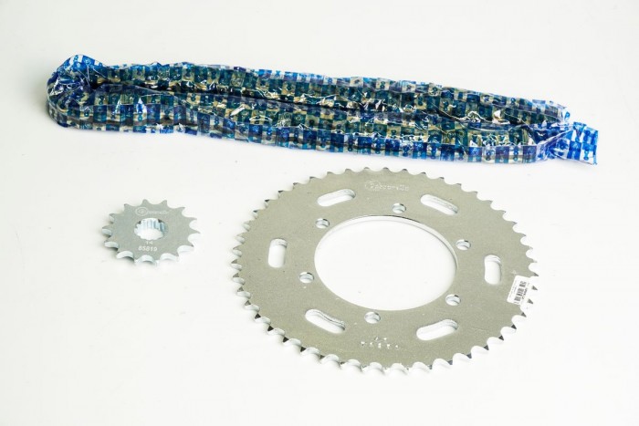 KIT CAJA CADENA - Z 250 6 HUECOS (PT46C-PD14C-520-H-110-C) DORADA CASSARELLA