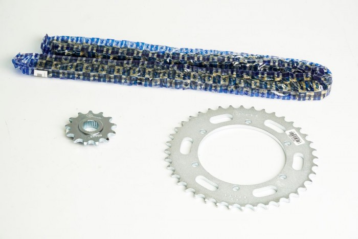 KIT CAJA CADENA - XTZ 250 6 HUECOS (PT40C-PD13C-520-H-112-C) DORADA CASSARELLA