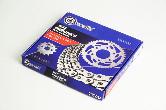 KIT CAJA CADENA - DUKE 250 6 HUECOS (PT45C-PD15C-520-H-120-C) DORADA CASSARELLA