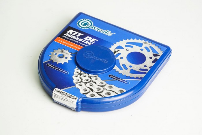 KIT CAJA CADENA - DISCOVER 110 4 HUECOS (PT42-PD14C-428-H-124-C) DORADA CASSARELLA